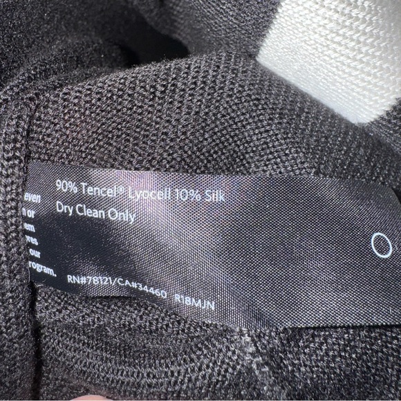 Eileen Fisher Black & Cream Drape Cardigan - Picture 2 of 9